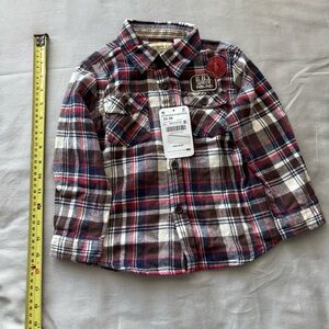 Zara Plaid Fall Flannel Shirt - 24-36 months